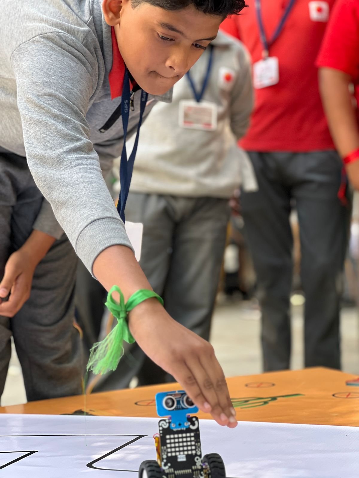 Student learning robotics
